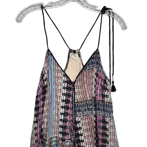 Anthropologie Akemi + Kin Tasseled Asymmetrical Midi Dress Size XS - Picture 4 of 10